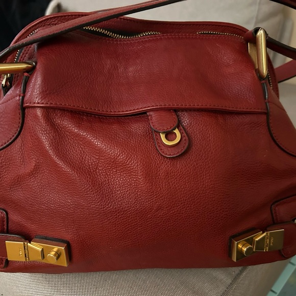 S O L D !   🌹 Authentic Chloe Red Leather - with authentication card. - Picture 4 of 14